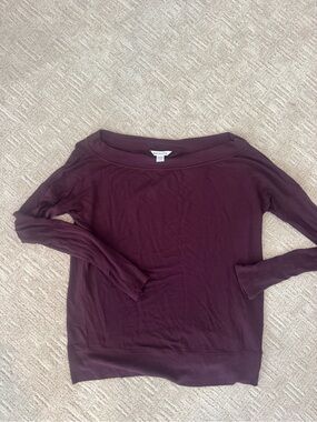 Athleta Off-Shoulder Long Sleeve Top - Plum